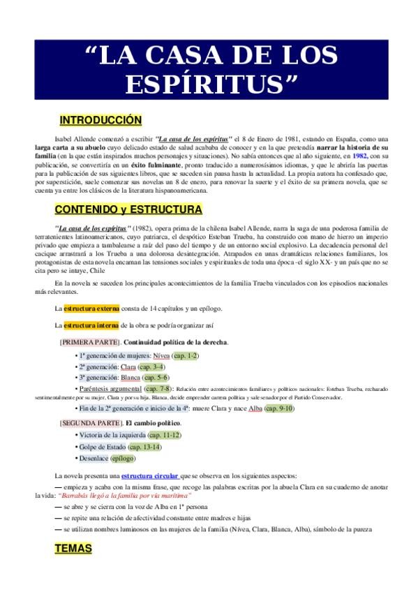 Miniatura del documento Apuntes LA CASA DE LOS ESPÍRITUS.docx