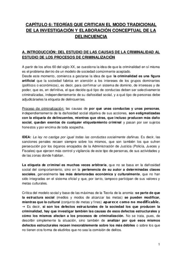 Miniatura del documento CAPÍTULO 6_ TEORÍAS QUE CRITICAN EL MODO TRADICIONAL DE LA INVESTIGACIÓN Y ELABORACIÓN CONCEPTUAL DE LA DELINCUENCIA.docx