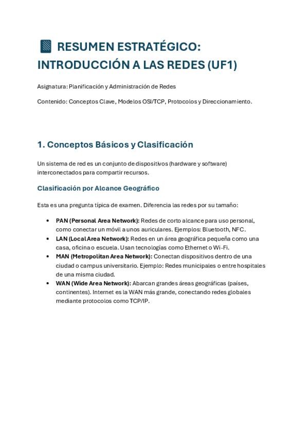 Miniatura del documento Resumen-UF1-Redes-PAR-Lo-que-cae-en-examen-Modelos-OSI-IPs-y-Protocolos-1o-ASIR.pdf