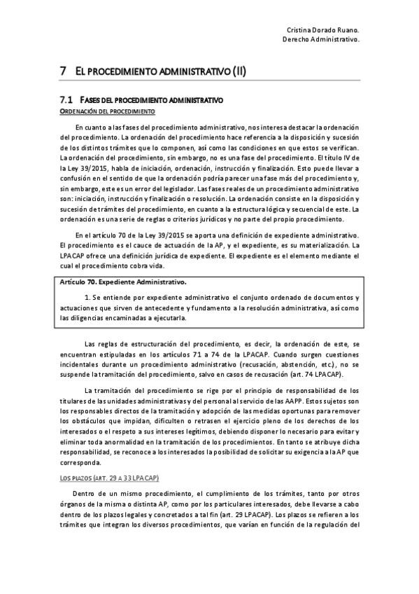 Miniatura del documento Tema 7 El procedimiento administrativo (II).pdf