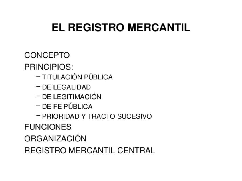 Miniatura del documento EL REGISTRO MERCANTIL.ppt