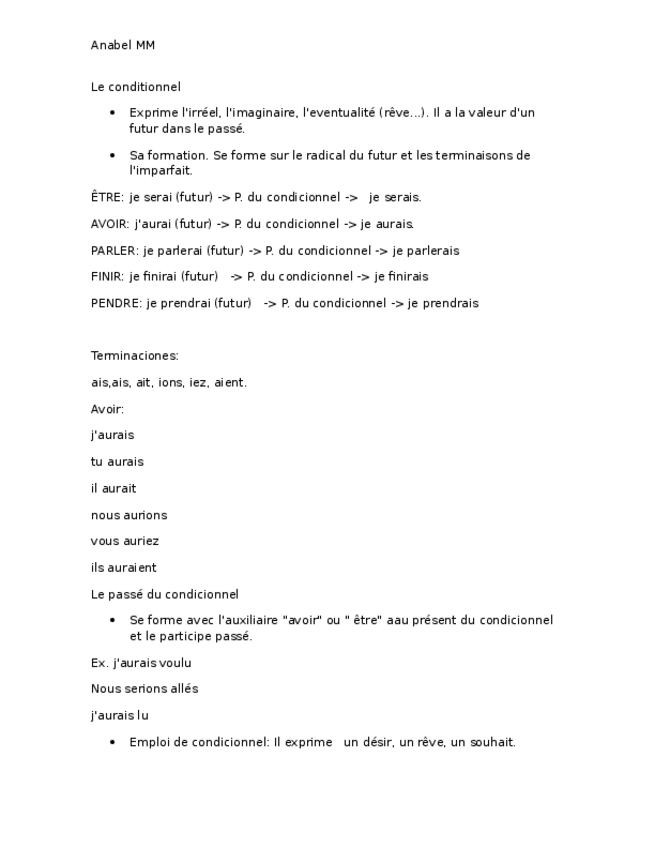 Miniatura del documento conditionnel.rtf