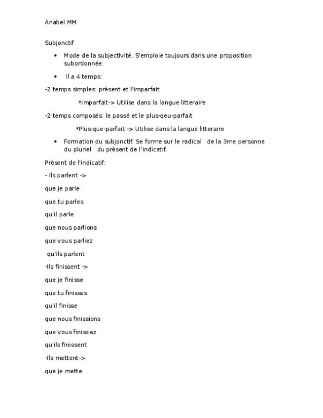 Miniatura del documento Subjoctif.rtf