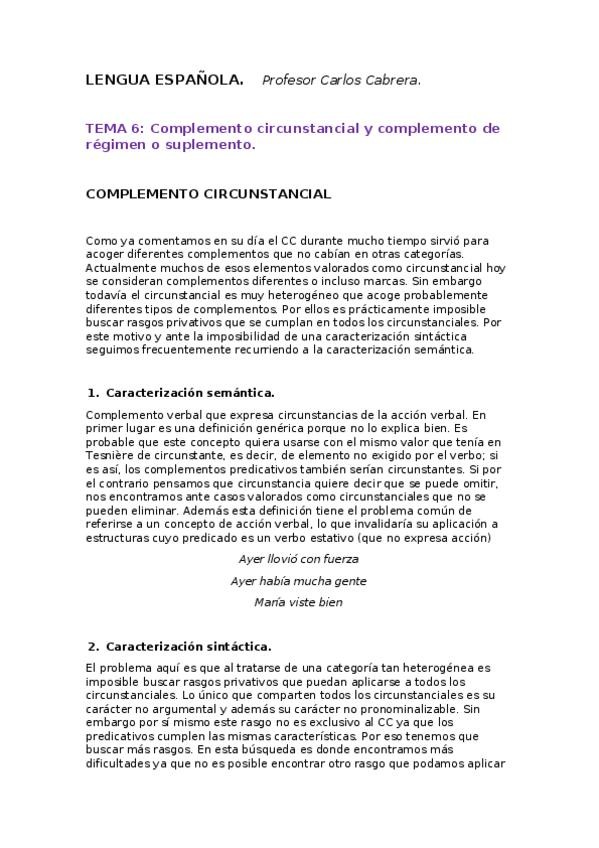Miniatura del documento Lengua Española - Tema 6.docx