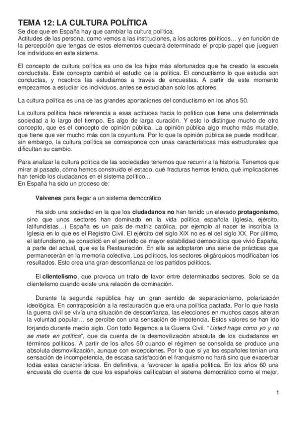 Miniatura del documento TEMA 12 CULTURA POLITICA.docx