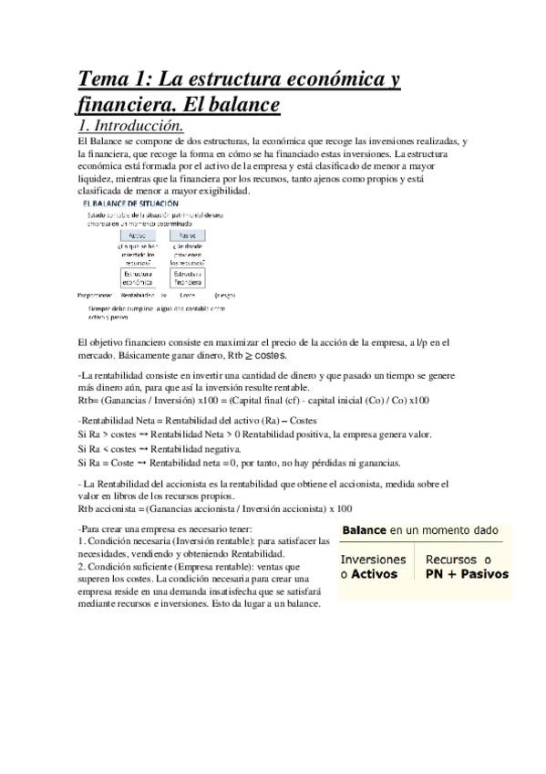 Miniatura del documento Tema 1 Estructura económica y financiera. El balance..pdf