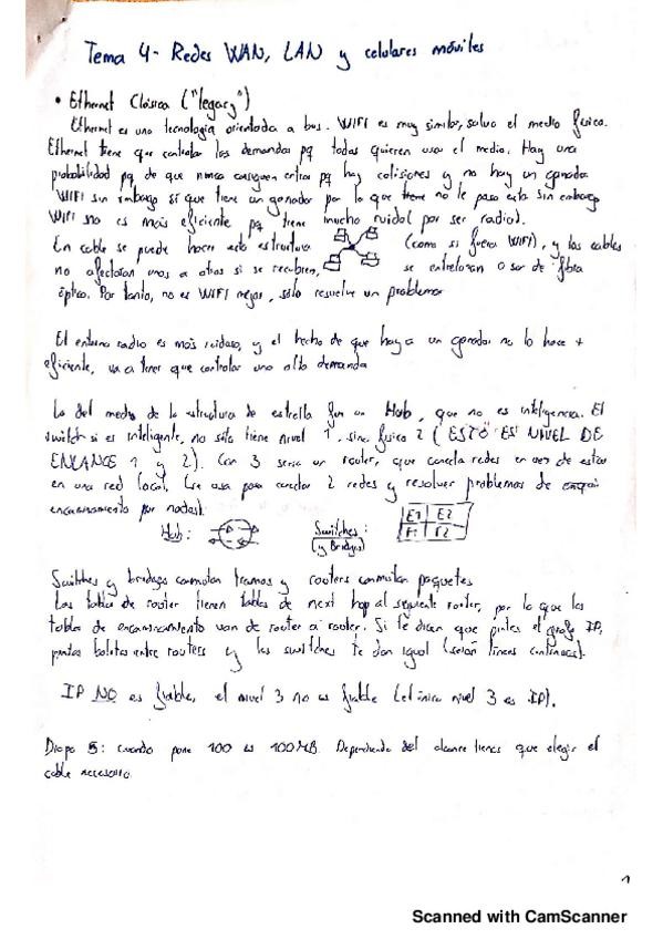 Miniatura del documento Apuntes Tema 4 - Redes WAN- LAN y celulares móviles.pdf
