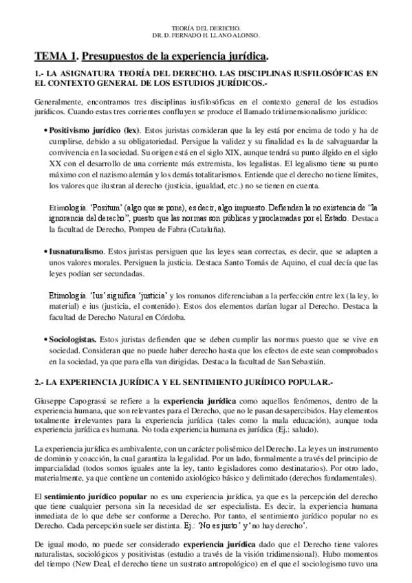 Miniatura del documento Tema 1. Presupuestos de la experiencia jurídica.pdf