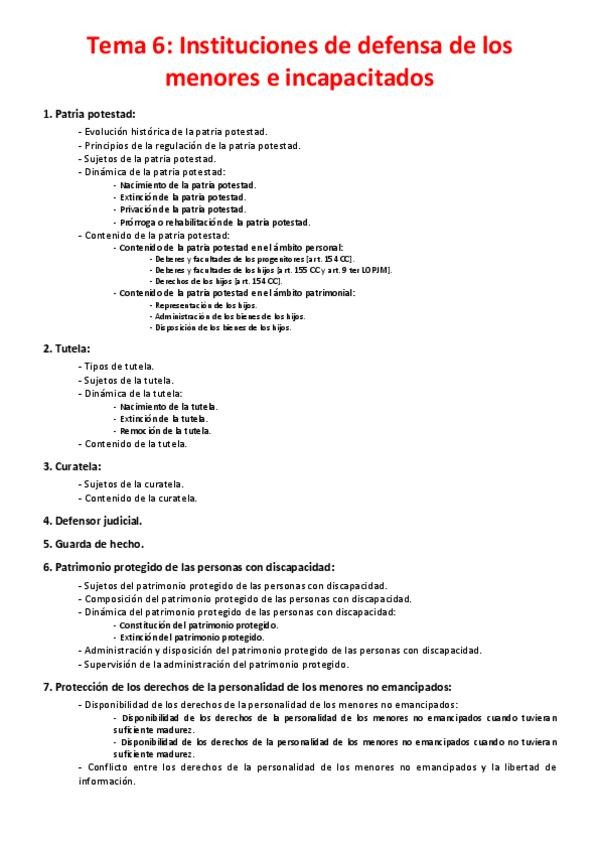 Miniatura del documento Tema 6 - Instituciones de defensa de los menores e incapacitados.pdf