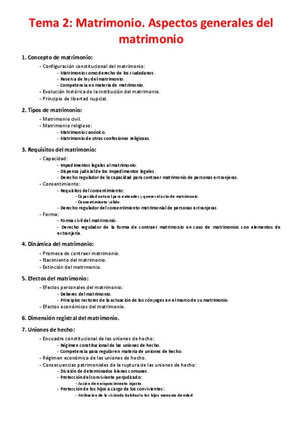 Miniatura del documento Tema 2 - Matrimonio. Aspectos generales del matrimonio.pdf