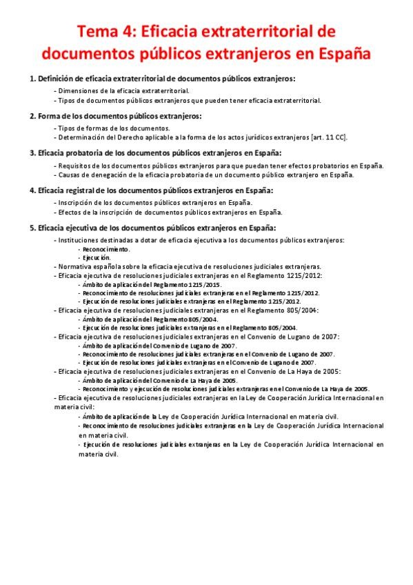 Miniatura del documento Tema 4 - Eficacia extraterritorial de documentos públicos extranjeros en España.pdf