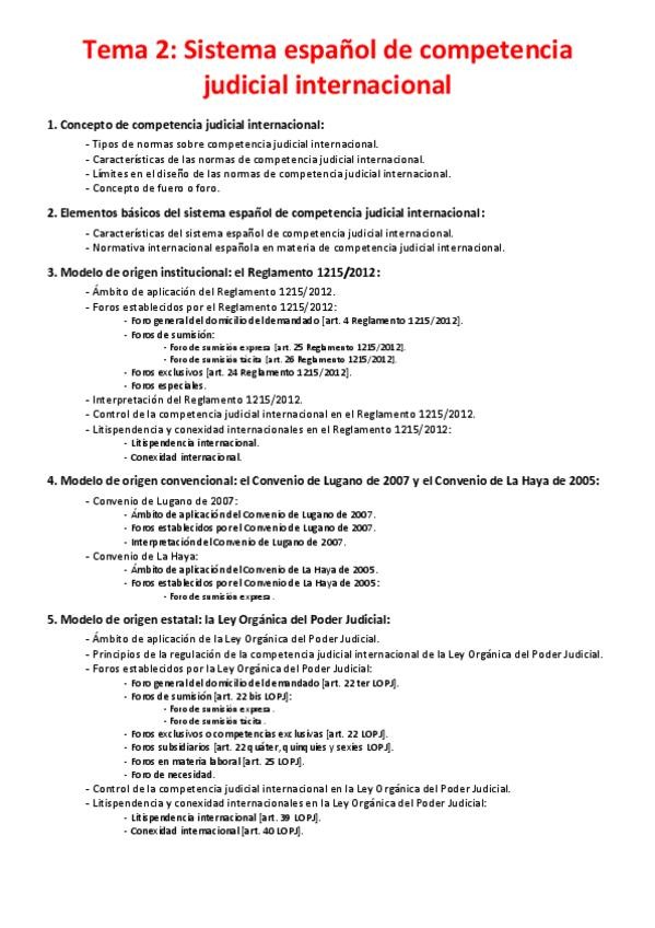 Miniatura del documento Tema 2 - Sistema español de competencia judicial internacional.pdf