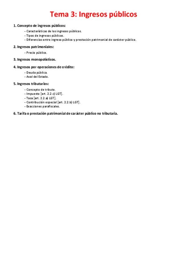 Miniatura del documento Tema 3 - Ingresos públicos.pdf