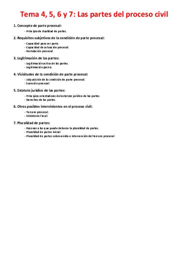 Miniatura del documento Tema 4- 5, 6 y 7 - Las partes del proceso civil.pdf