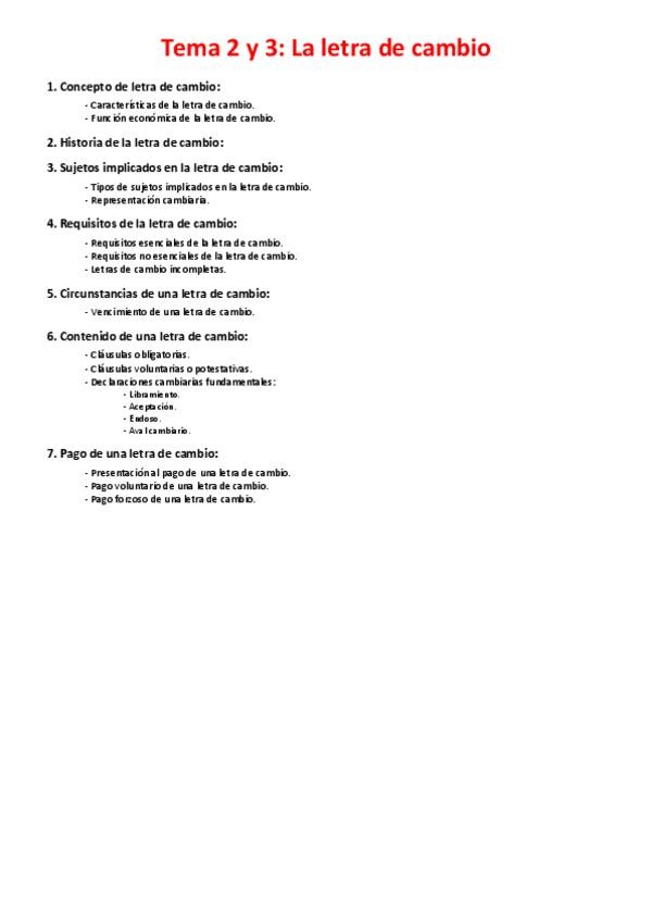Miniatura del documento Tema 2 y 3 - La letra de cambio.pdf