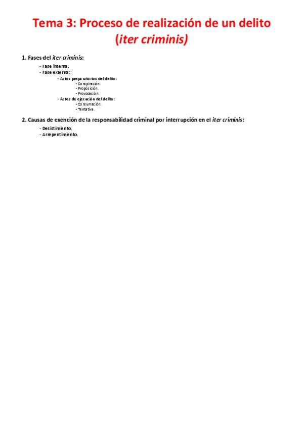 Miniatura del documento Tema 3 - Proceso de realización de un delito (iter criminis).pdf