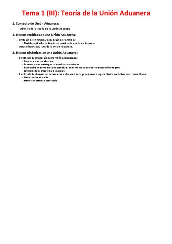 Miniatura del documento Tema 1 (III) - Teoría de la Unión Aduanera.pdf
