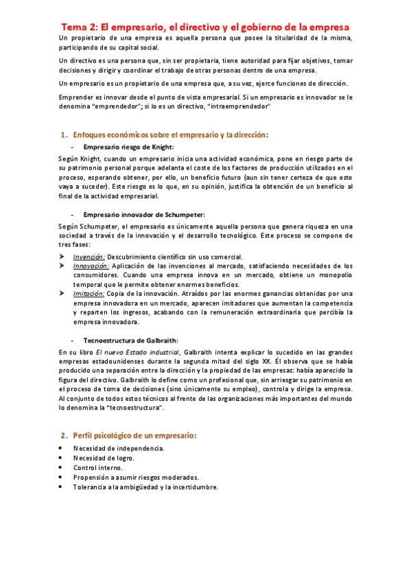 Miniatura del documento Tema 2 - El empresario- el directivo y el gobierno de la empresa.pdf