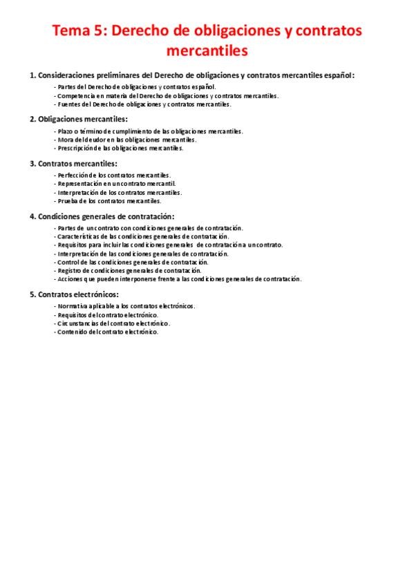 Miniatura del documento Tema 5 - Derecho de obligaciones y contratos mercantiles.pdf