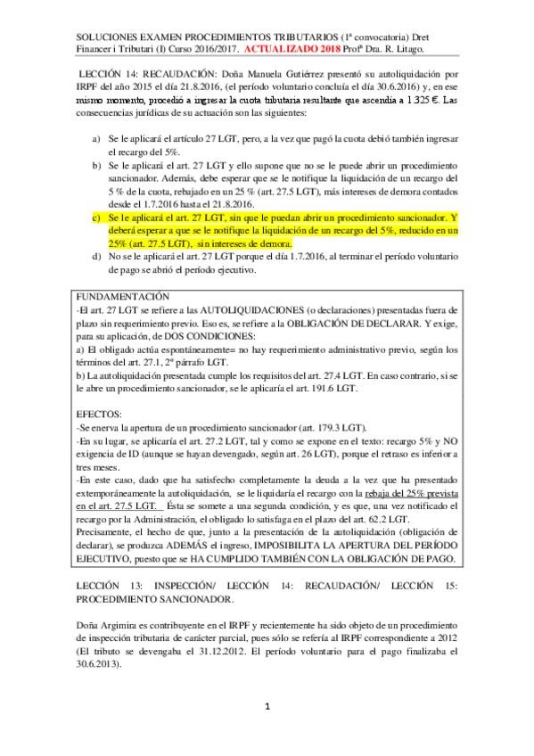 Miniatura del documento SOLUCIONES-Examen-PROCEDIMIENTOS-TRIBUTARIOS-1a-convocatoria-2017-ACTUALIZADO-2018.pdf