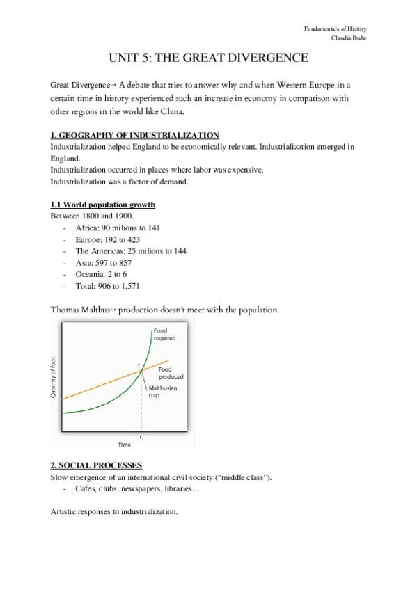 Miniatura del documento Fundamentals-of-History-Unit-5-The-Great-Divergence.docx