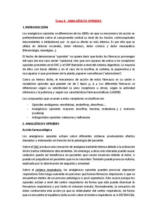 Miniatura del documento Tema 9. Analgésicos opioides.pdf