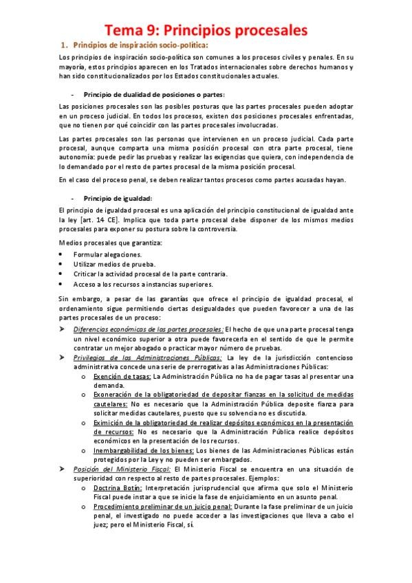 Miniatura del documento Tema 9 - Principios procesales.pdf