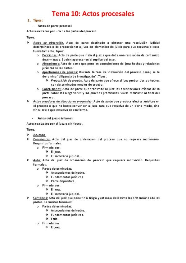 Miniatura del documento Tema 10 - Actos procesales.pdf