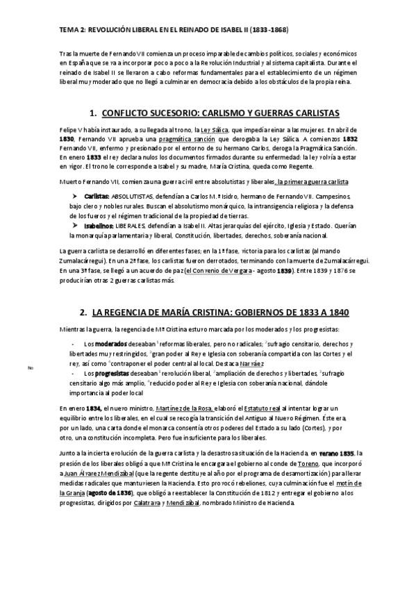 Miniatura del documento TEMA 2: REINADO DE ISABEL II (1833-1868)