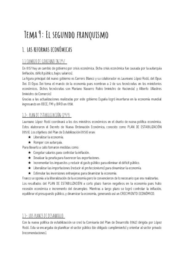 Miniatura del documento Tema-9-El-segundo-franquismo.docx
