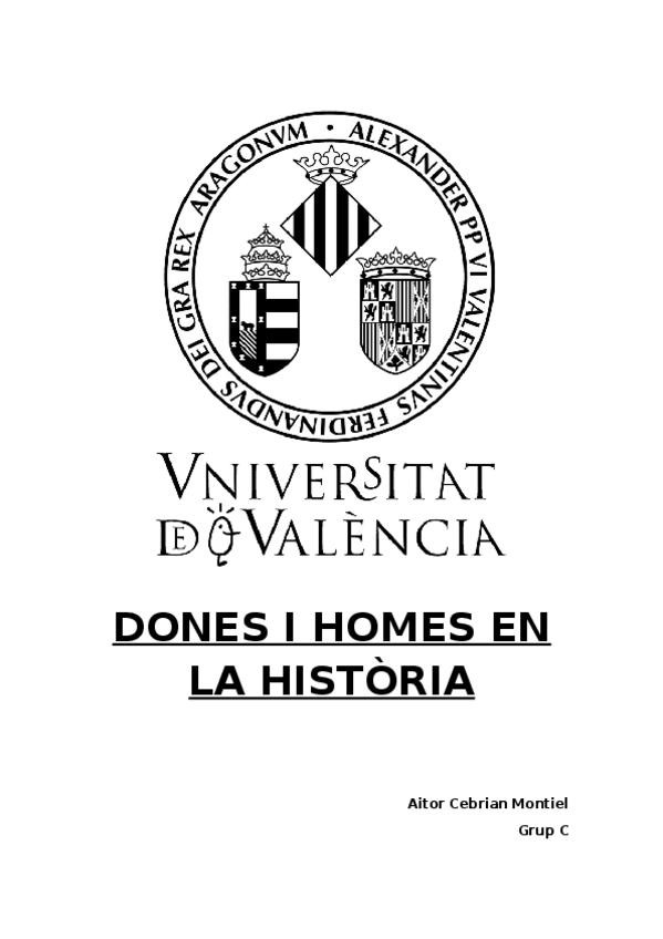 Miniatura del documento DONES I HOMES EN LA HISTÒRIA (Apunts finals).docx