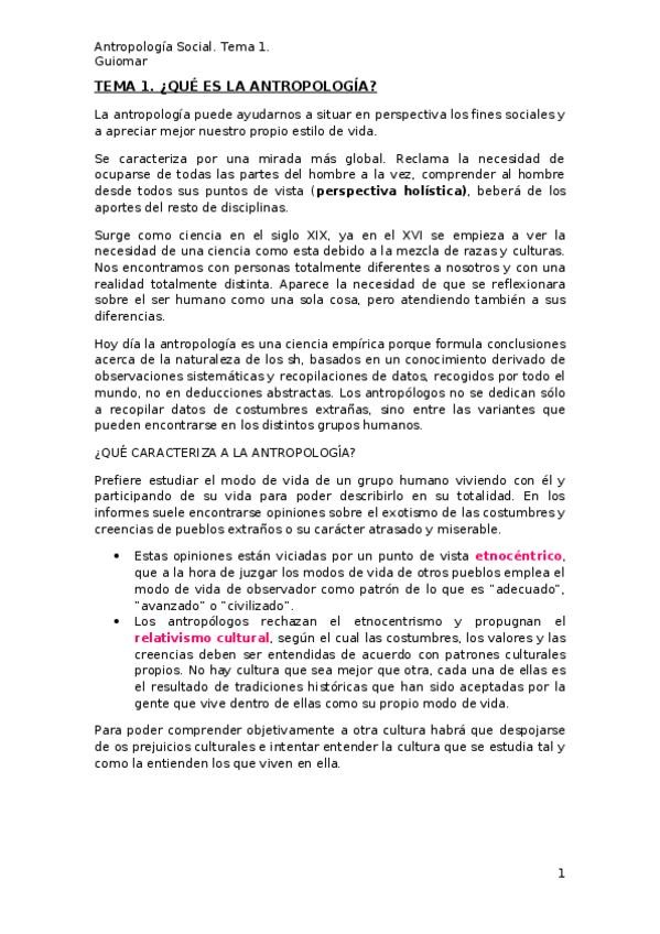 Miniatura del documento Apuntes tema 1- ANTROPOLOGÍA.docx