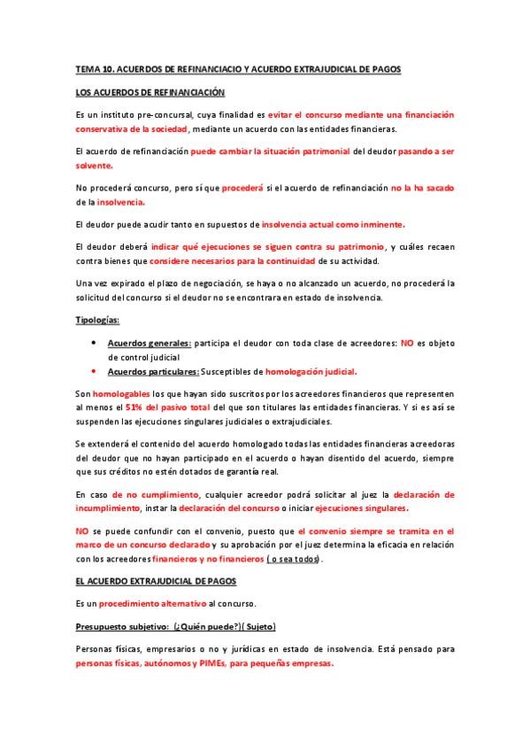 Miniatura del documento TEMA 10. ACUERDOS DE REFINANCIACIO Y ACUERDO EXTRAJUDICIAL DE PAGOS.pdf