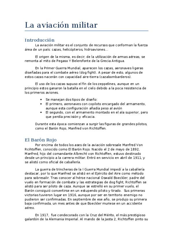Miniatura del documento Tema 5. La aviación militar.docx